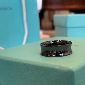 Tiffany & Co. Black Titanium 1837 Ring